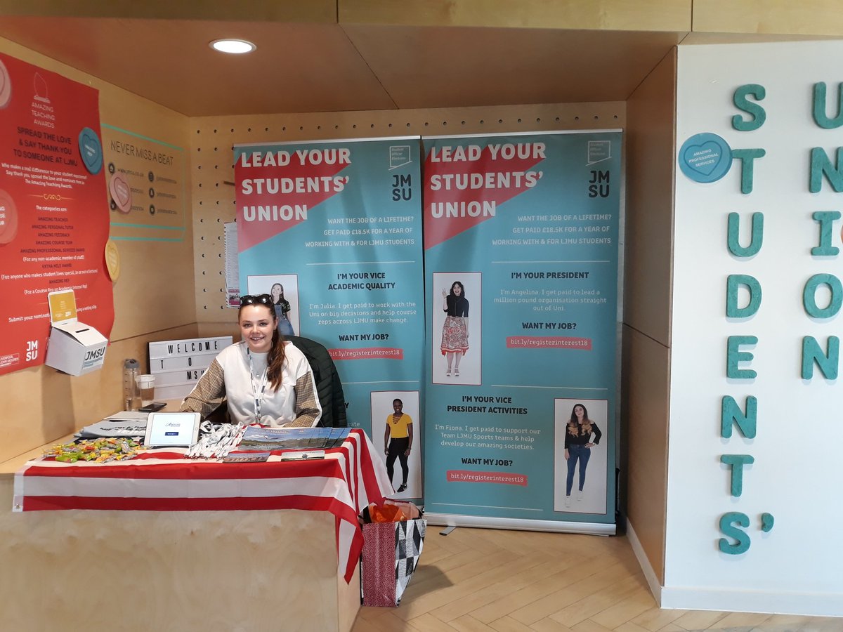LJMU_Health's tweet photo. The team from Camp America ๐บ๐ธ is at #IMMarsh today until 2pm so pop along for info! Not on campus today? They're back on 25 March https://t.co/eTy9P3h7tY