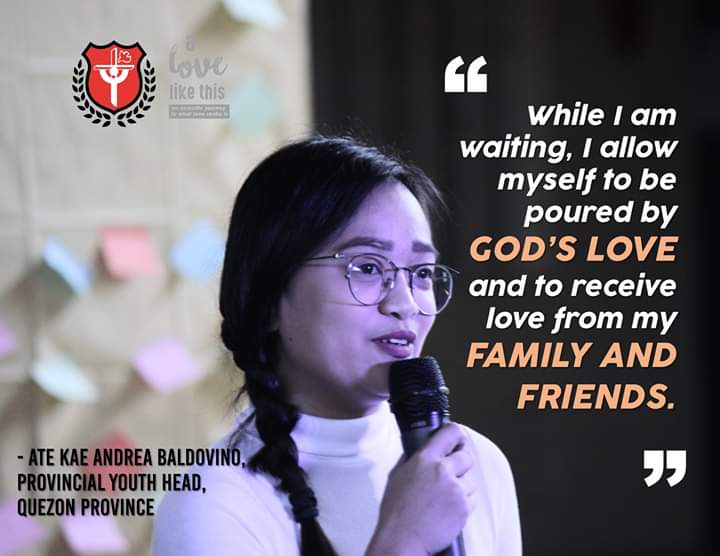 HSB_Quezon's tweet photo. Ate @kadbldvn affirms us that True love entails waiting and while waiting, we should pray for it because real love really waits.  

#ONEQZN #HSBLOVE
#ALOVELIKETHIS
#WHILEIAMWAITING https://t.co/AOIxfwog6V