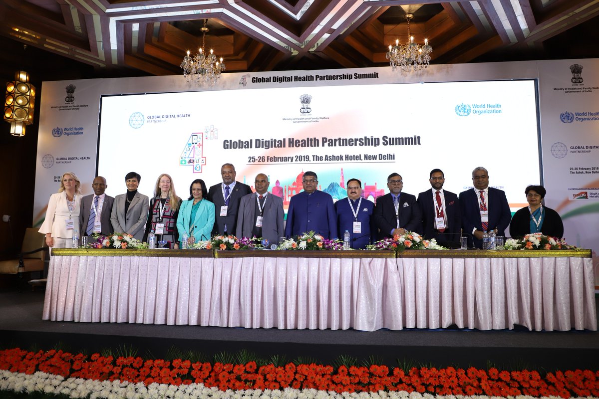 The Day 1 of the 4th #GDHP summit in New Delhi, India concluded on a good note emphasizing the need for digital health to ensure #HealthForAll.

#DigitalIndia #India4DigitalHealth
<a href="/MoHFW_INDIA/">Ministry of Health</a> <a href="/WHO/">World Health Organization (WHO)</a> <a href="/WHOSEARO/">World Health Organization South-East Asia</a> <a href="/PMOIndia/">PMO India</a> <a href="/JPNadda/">Jagat Prakash Nadda</a> <a href="/SecretaryMEITY/">S Krishnan</a> <a href="/lavagarwal/">lavagarwal</a>