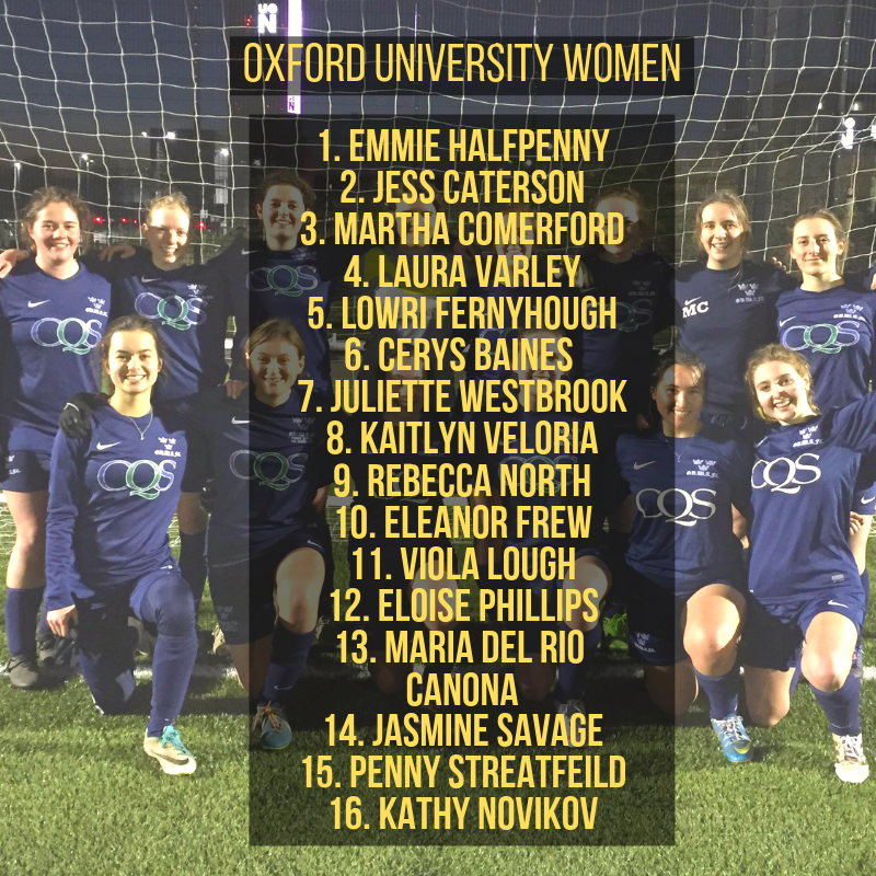 OUWAFC's tweet photo. SQUAD ANNOUNCEMENT: FURIES VARSITY 2019

The official squad picked to represent Oxford University next Saturday v Cambridge has been announced.

Come support the girls in the game this Saturday at 5.30pm, and get your tickets here https://t.co/ESigMQZoCC

LESS THAN 1 WEEK TO GO https://t.co/VGnIY01DBB
