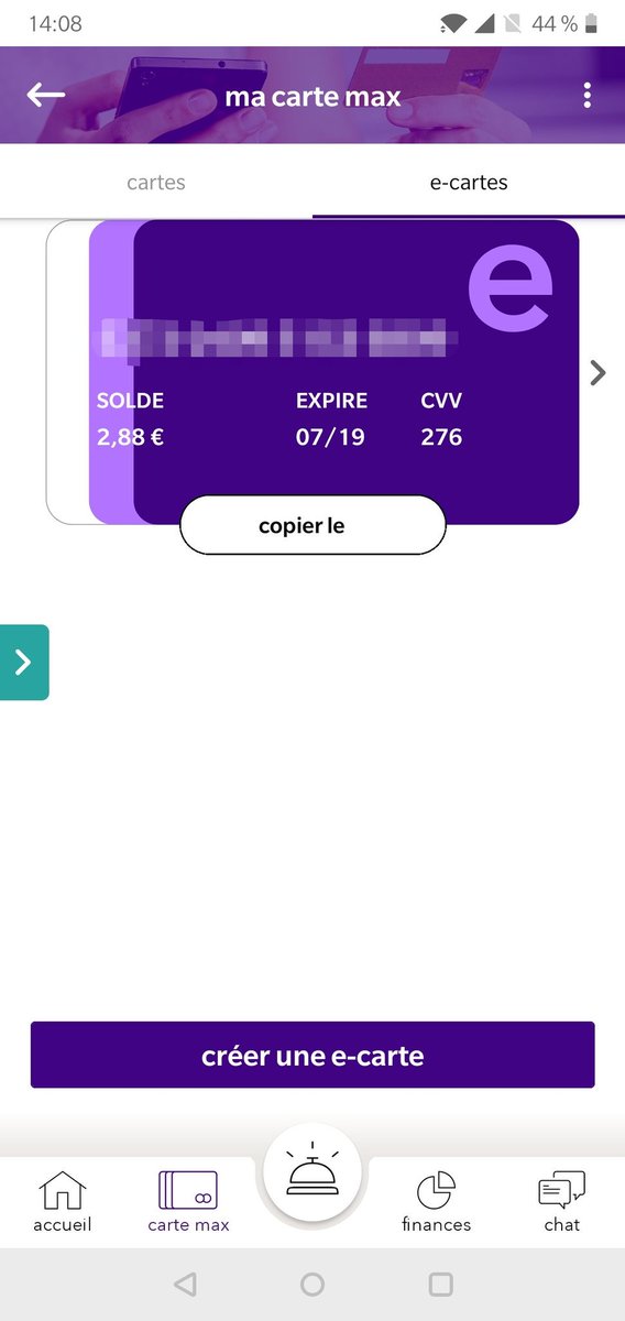 AymPasdutout's tweet photo. E-cb #avecMax une carte temporaire pour faire ses achats sur internet avec une durée de validité au choix de 1 a 24 mois ! Achat sur internet safe sans risque de fraude a la CB @aumaxpourmoi https://t.co/BoAFg2LOAx