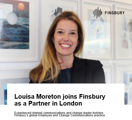 We are delighted to announce that Louisa Moreton is joining us in London, to strengthen Finsbury’s Employee &amp; Change Comms practice! bit.ly/LouisaMoreton