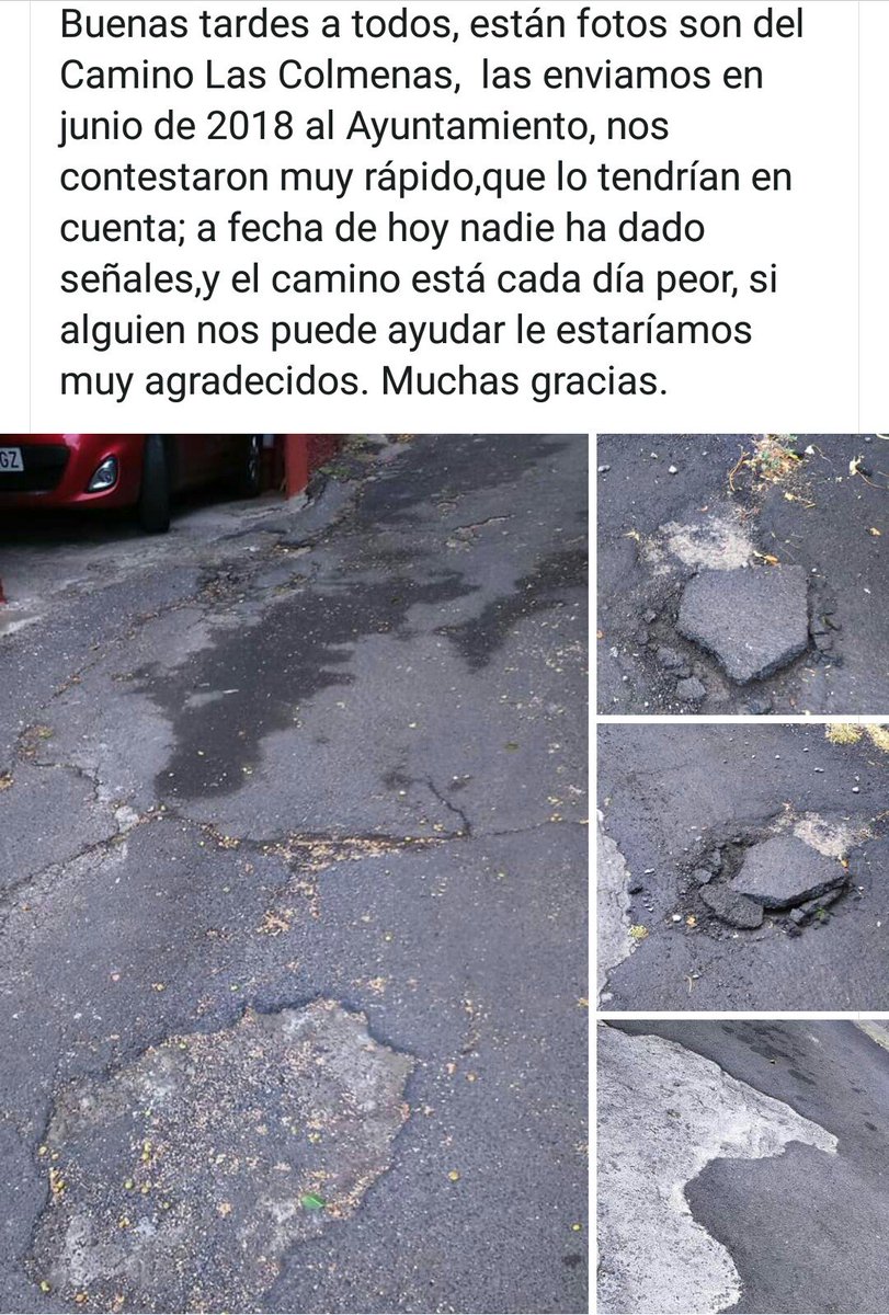 PuntaDelHidalgo's tweet photo. Vecinos del camino las colmenas denuncian el estado de la vía. @aytolalaguna_es @obrasLaLaguna @TenerifeVial @LaLagunaVial @LaLagunaTF https://t.co/LUtvpczM6f
