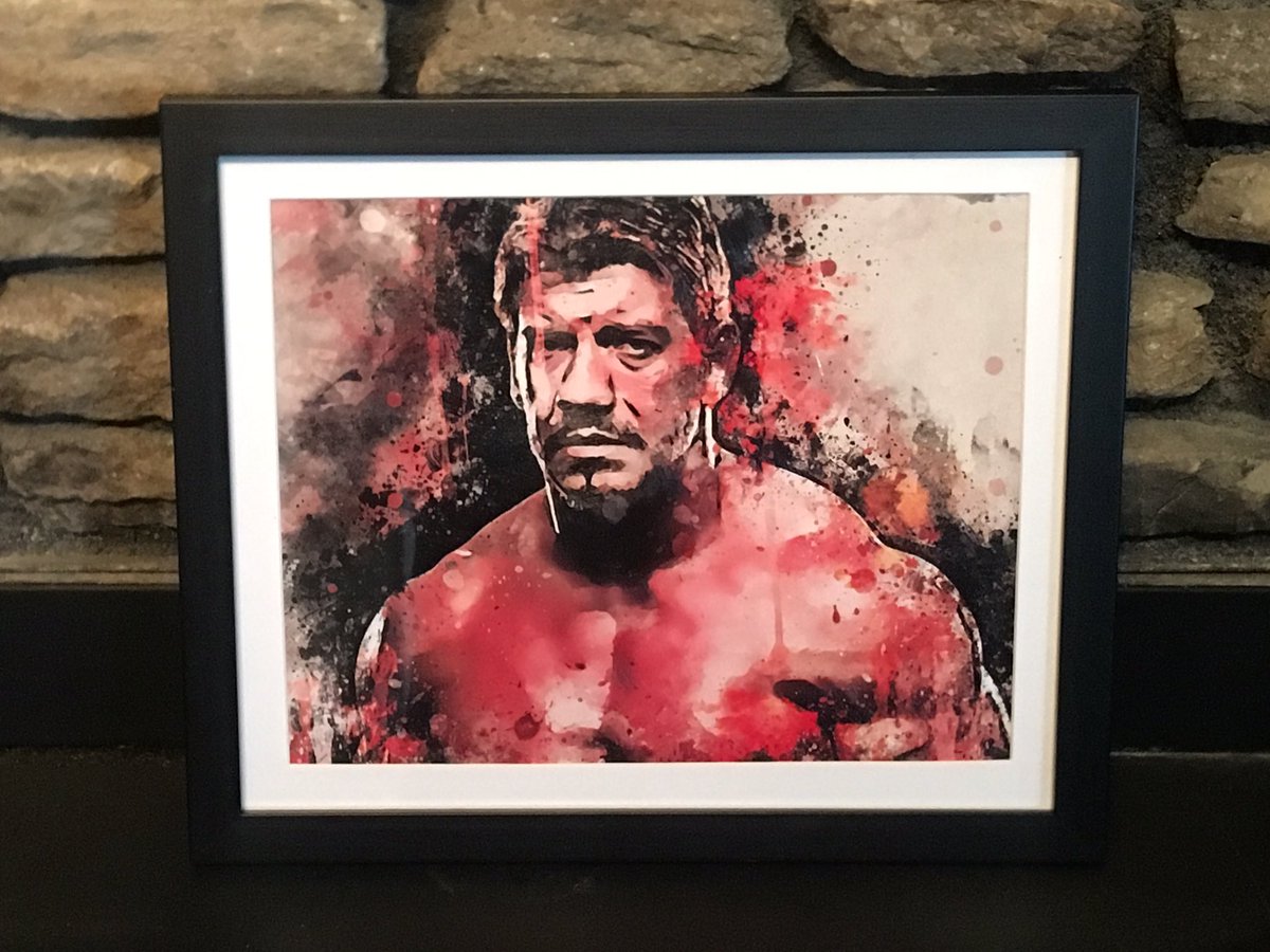 RRSuperstar's tweet photo. Really happy with the way this one turned out. Did some comic book “fuckery” on this one. Lol. 11x14 total size. Inks &amp; acrylics. #eddie https://t.co/zp5Qt4DVp3