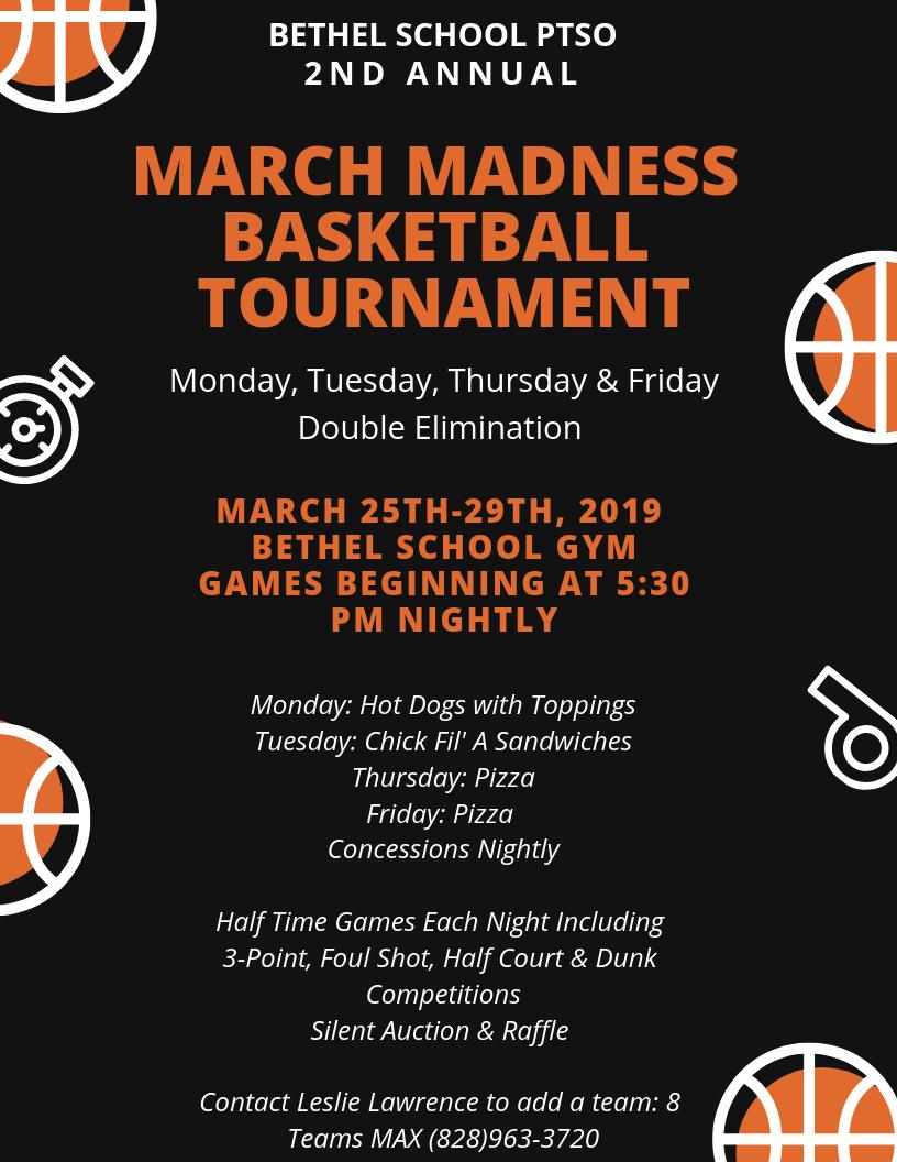 bethel_school's tweet photo. Mark your calendars for our PTSO Basketball Tournament - March 25-29!  If you are interested in registering a team, contact Leslie Lawrence! https://t.co/Io0ll7uNXR