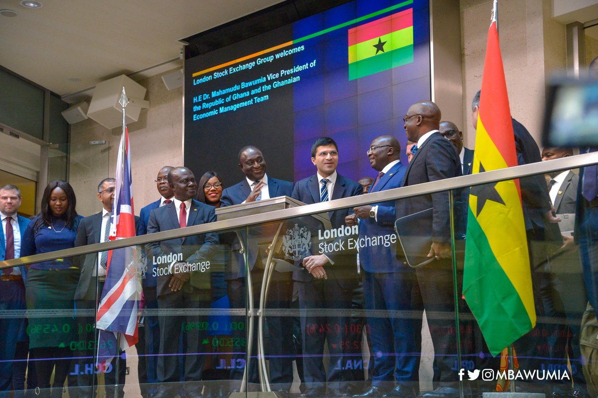 MBawumia's tweet photo. This morning, on the sidelines of the Ghana-UK Business Council Meetings, I led a delegation from Ghana to a meeting with leadership of the London Stock Exchange (@LSEplc), in the United kingdom. 1/3 https://t.co/Hj2QyYjytv