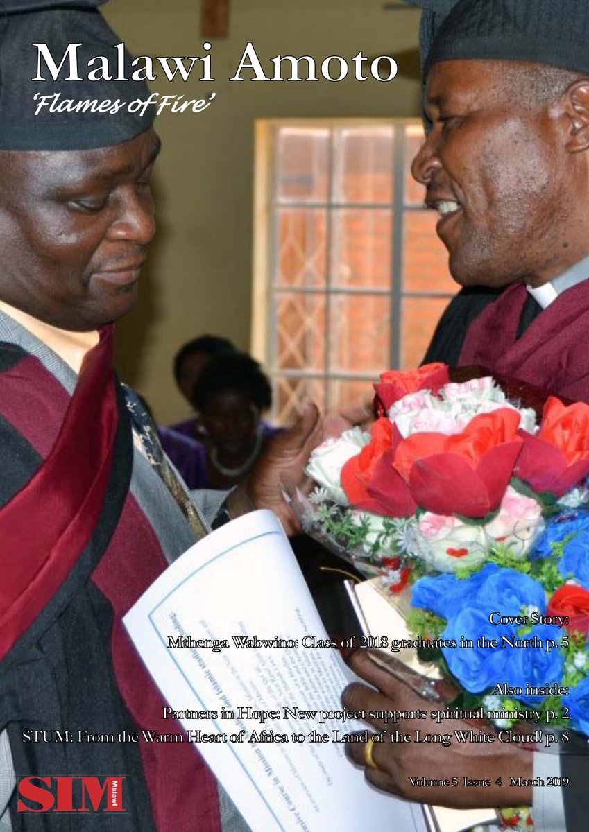 simmalawi's tweet image. Malawi Amoto 5.4 out. Inside - new project helping the spiritual ministry at Partners in Hope, new developments with Mthenga Wabwino and also STUM's visit to New Zealand, Click simmalawi.org/malawi-amoto-e…
#SIMMalawi #MawiAmoto #PartnersinHope #MthengaWabwino #STUM #STUMinNewZealand