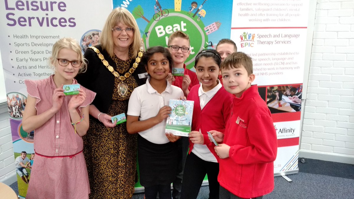 BlabyDC's tweet image. We're minutes away from the first ever @BTSBlaby walk! The children of @DanemillPrimary are definitely excited. We've also spotted the popular Beattie hedgehog, which can be won by tapping your card!