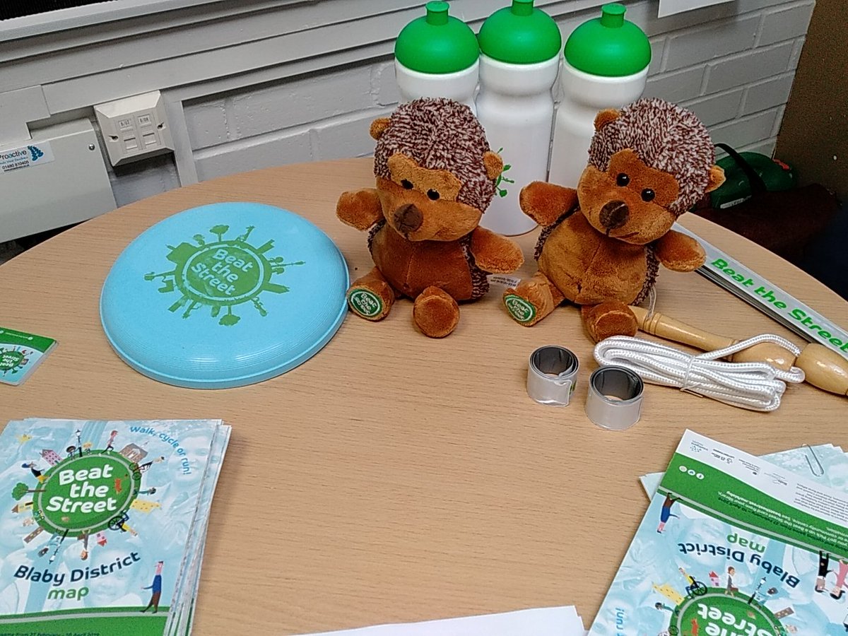 BlabyDC's tweet image. We're minutes away from the first ever @BTSBlaby walk! The children of @DanemillPrimary are definitely excited. We've also spotted the popular Beattie hedgehog, which can be won by tapping your card!