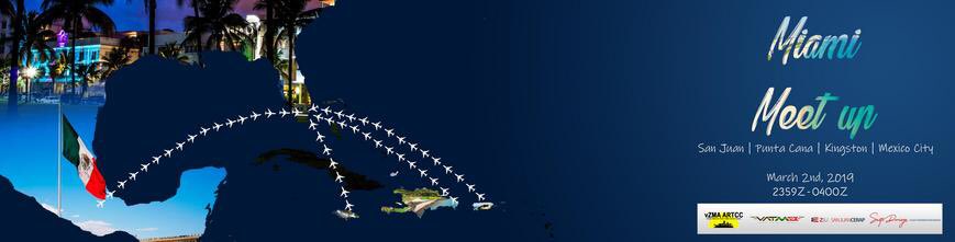 vzmaartcc's tweet photo. Join us this Saturday as we host a fly-in featuring KMIA. Fly from @Vatmex_oficial , @KingstonFIR , Santo Domingo or Puerto Rico from 2359z to 0400z! https://t.co/95VeW0zhHb