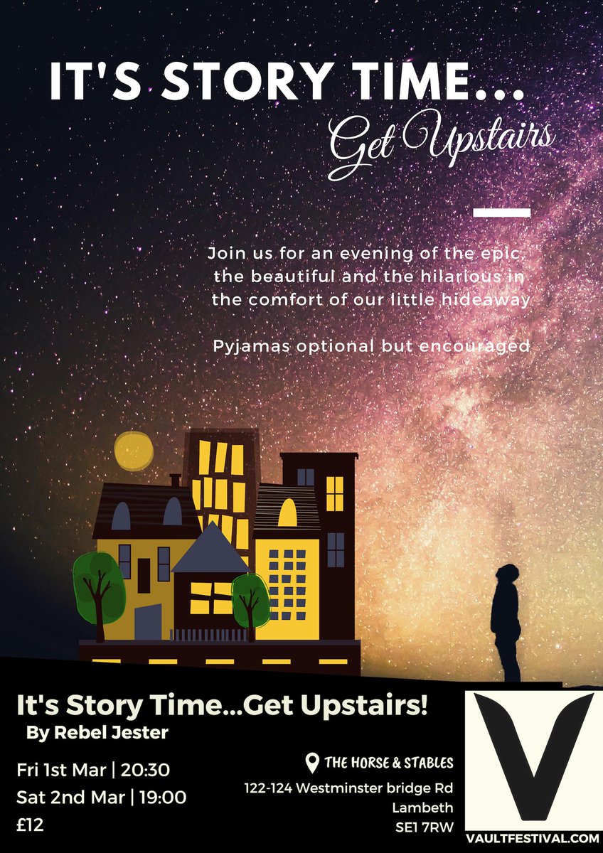 If you are free this weekend and in London you really should go and see this! @VAULTFestival <a href="/Childdotorg/">Child.org</a> bit.ly/StoryTimeVAULT #bringbackbedtime