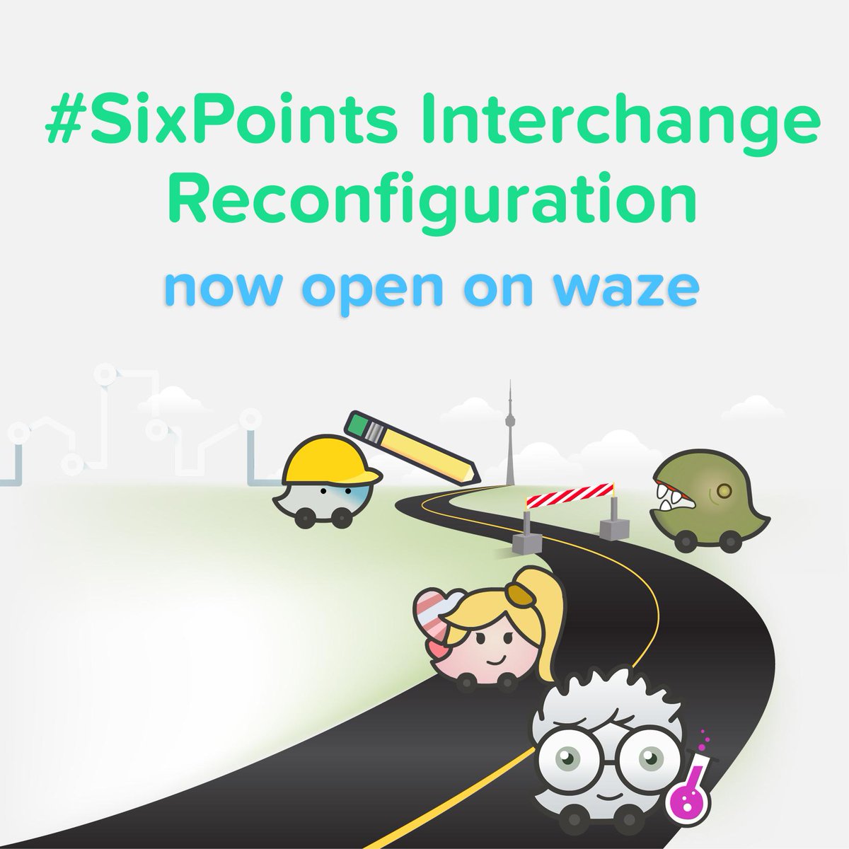 Waze_Canada's tweet image. Good morning #Toronto we have good news! Our volunteer editors were hard at work this weekend. The new #SixPoints intersection is live in @waze #wazewin