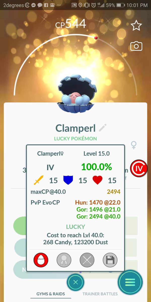 MarionEveni1's tweet image. One my good PoGo friends Kevin
was after a lucky shinxs, i was after a lucky Clamperl. I got my second hundy Clamperl and its a lucky😍 #PokemonGo #Clamperl #lucky
@elijahwatz @Mister6ixGaming @ludoklack @GoAldin @prokextreme @Omnisek @DeadGuyPlays @GirlsLovePo @Matthewbabybaby