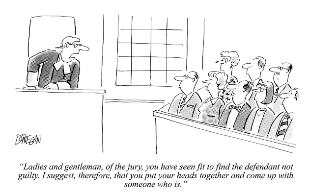 Defendant In Court Cartoon