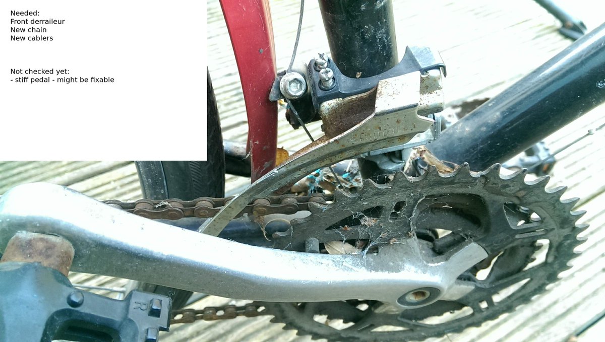 I'm doing an <a href="/UpcyclersIE/">UpcyclersIE</a> restoration for a young friend of the <a href="/IrishRefugeeCo/">Irish Refugee Council</a> - to be used for going to school and attending sports training. Looking for a few parts is good conditions or new. info on the photos. Donations are most welcome. Thanks.