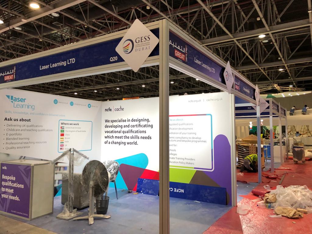 Laser_Sys's tweet photo. We are getting ready for the first day of @GESSeducation tomorrow with @CACHEint @NCFEGlobal #laserlearning #dubai https://t.co/ifiMUWoWgT