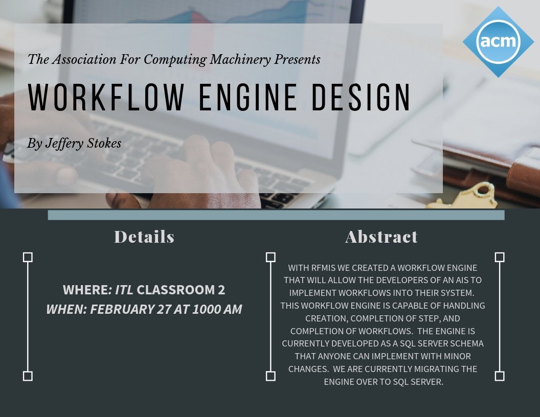 ErdcAcm's tweet photo. What software solution doesn’t involve automating a workflow? Join us Wednesday at 10 AM to learn how Jeff Stokes and his team implement workflows in their systems using their own engine. https://t.co/GY4ukqWtx3