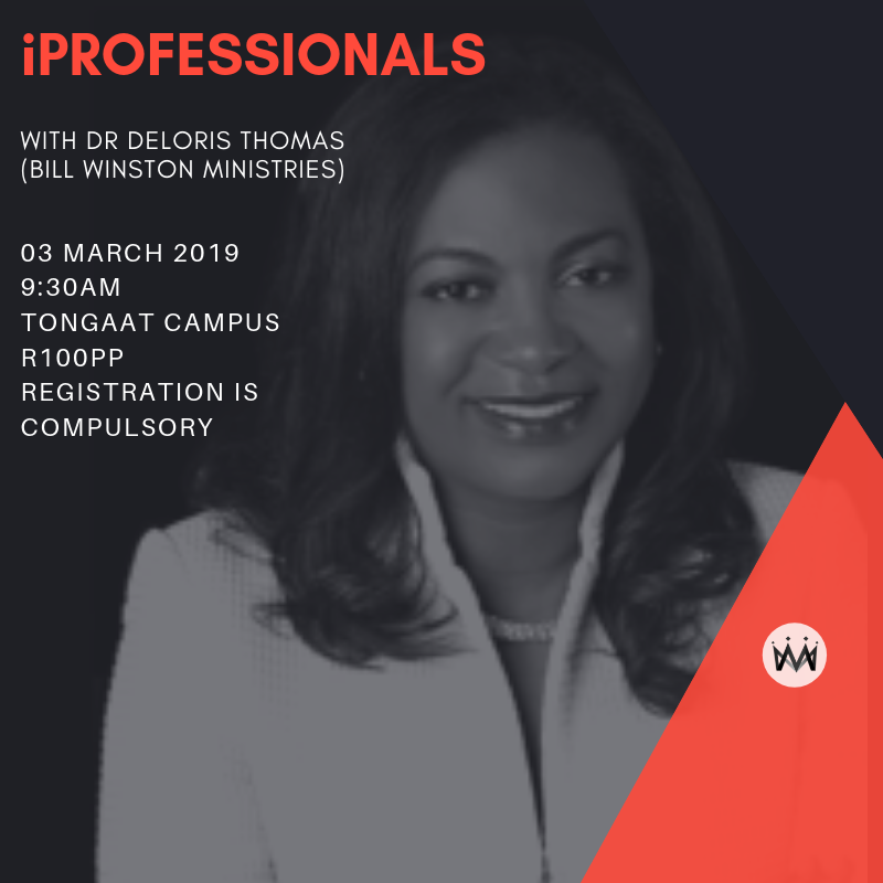 NCFNorth's tweet photo. If you are a professional or in business, make sure you don't miss out on our iPro meeting this Saturday, 03 March 2019 with special guest speaker Dr Deloris Thomas from Bill Winston Ministries https://t.co/9RYfm0pI15