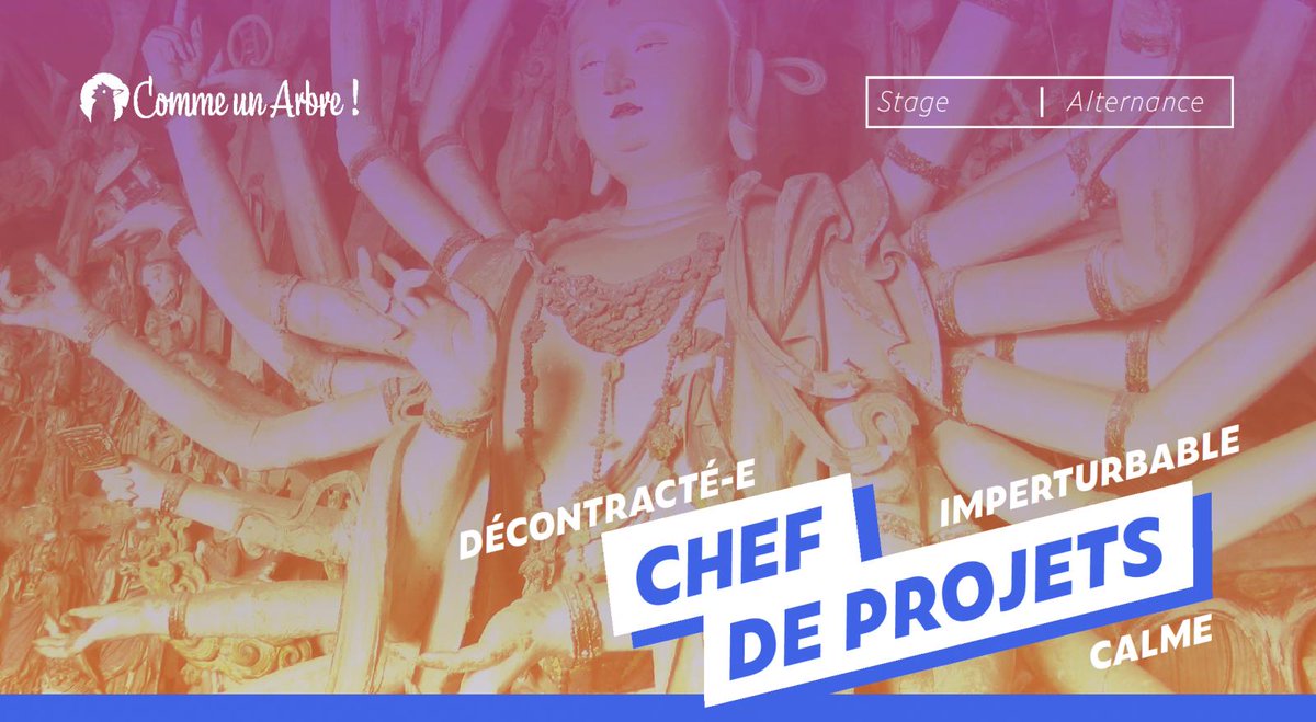 commeunarbre's tweet photo. hop ! On cherche un/e chef de projet en stage ou alternance 👉 https://t.co/FKq0p5mTCi  #ASAP #chefdeprojet #gestiondeprojet https://t.co/zYZdSMsIyA