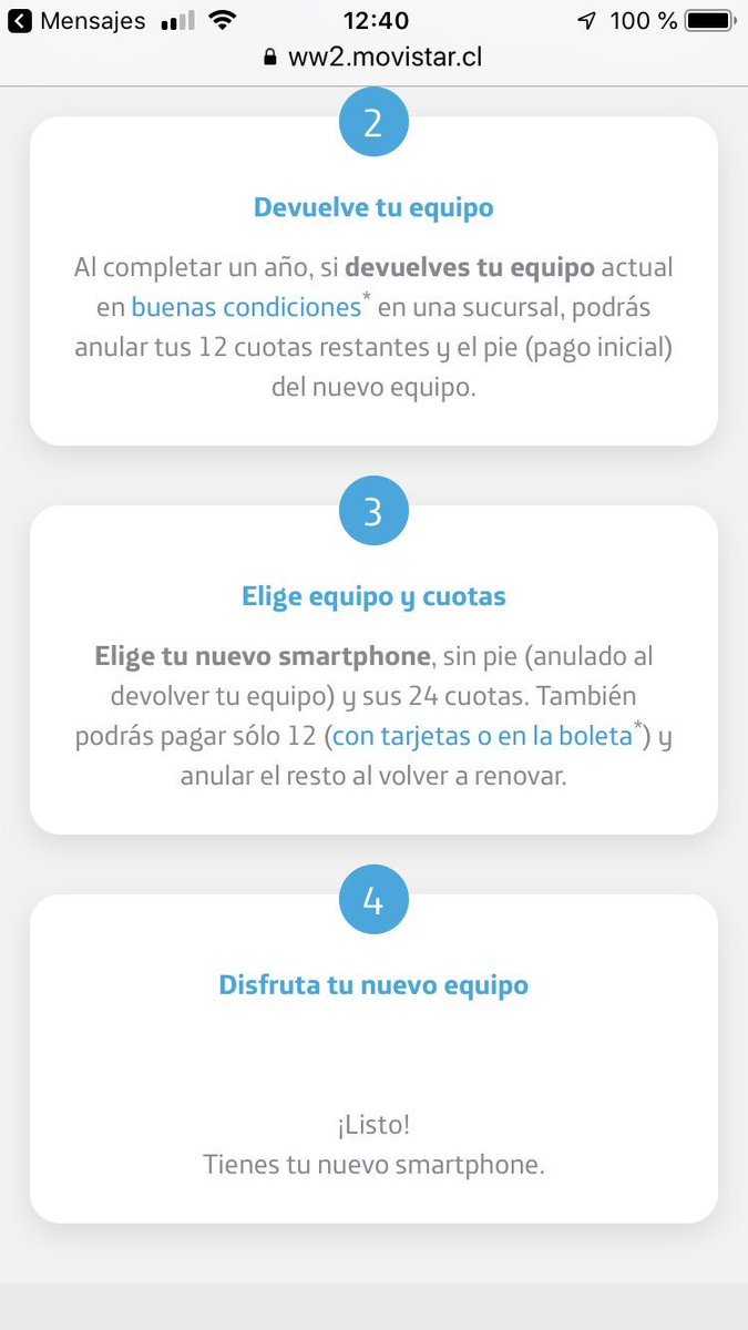 MAGUILM's tweet photo. Señores @MovistarChile @AyudaMovistarCL @SERNAC esto es falso ! Jamás me llamaron para renovar el celular , cuando fui me dijeron que ya había pasado el tiempo y que tenía que pagar !!! Pésimo su sistema #movistarone https://t.co/wVSxWNJJGR