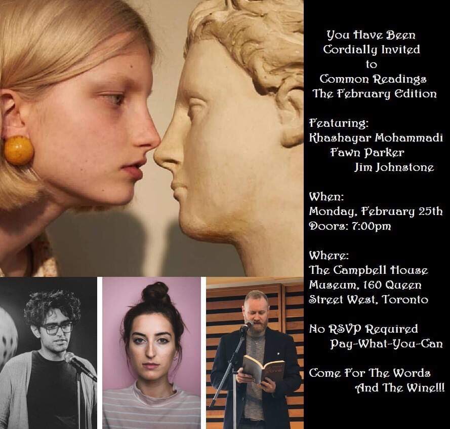 Common_Readings's tweet image. Tonight!!! @FawnCGParker @anstrutherpress @CampbellHouseTO  #poetry #CanLit