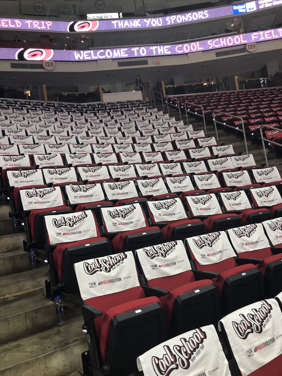 eric_guckian's tweet photo. Getting ready for thousands of public school kids to descend on PNC arena for the Cool School Trip! https://t.co/NuRGwNIF3e