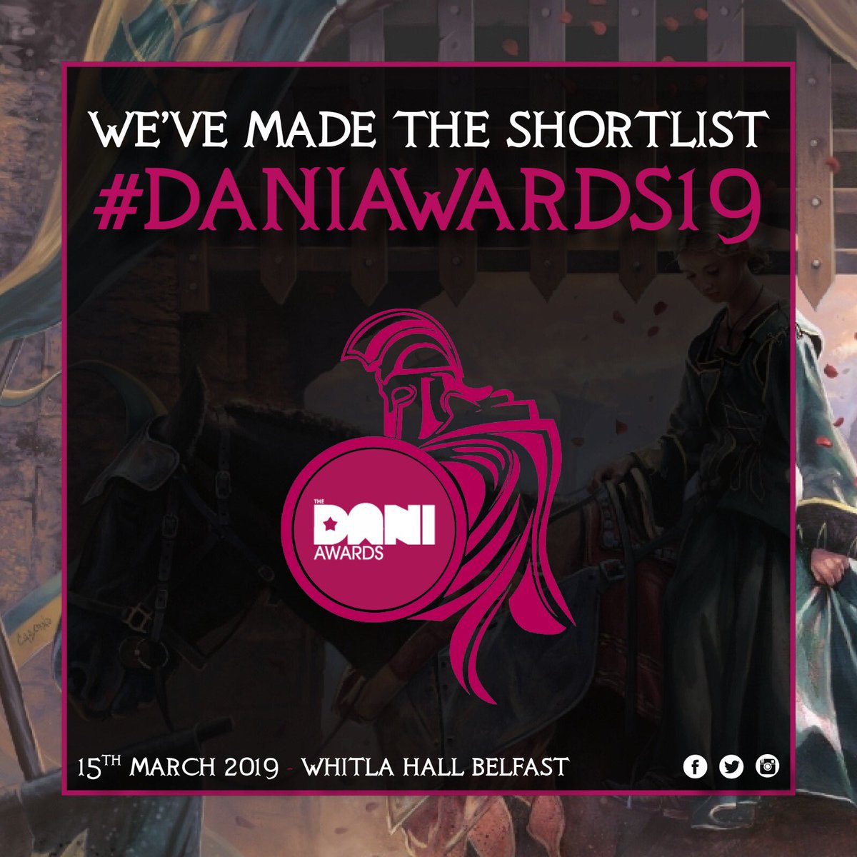 CallowEvents's tweet photo. A huge congratulations to our sister company @MammothBelfast who have been shortlisted in the 'Best Digital Marketing Campaign' for the Dubai Duty Free Irish Open 2018 at this year's @DANIAwards . Good Luck ! ☘️🤞 https://t.co/y1hB9Z7b02