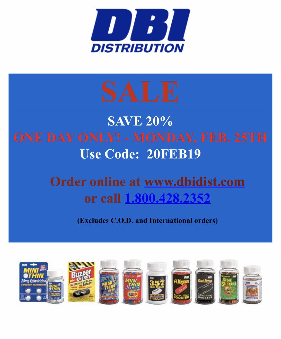 dbidist's tweet photo. Save 20% today only!!!
Use code 20FEB19 at https://t.co/7WwyEDDSUv! https://t.co/iF3UExjZhf