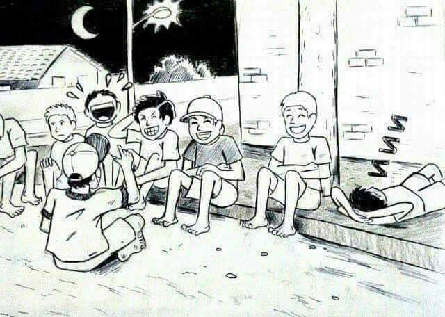 هكذا كانت سهراتنا وجلساتنا,,
 قبل ان تحل علينا لعنة التكنولوجيا  ❤