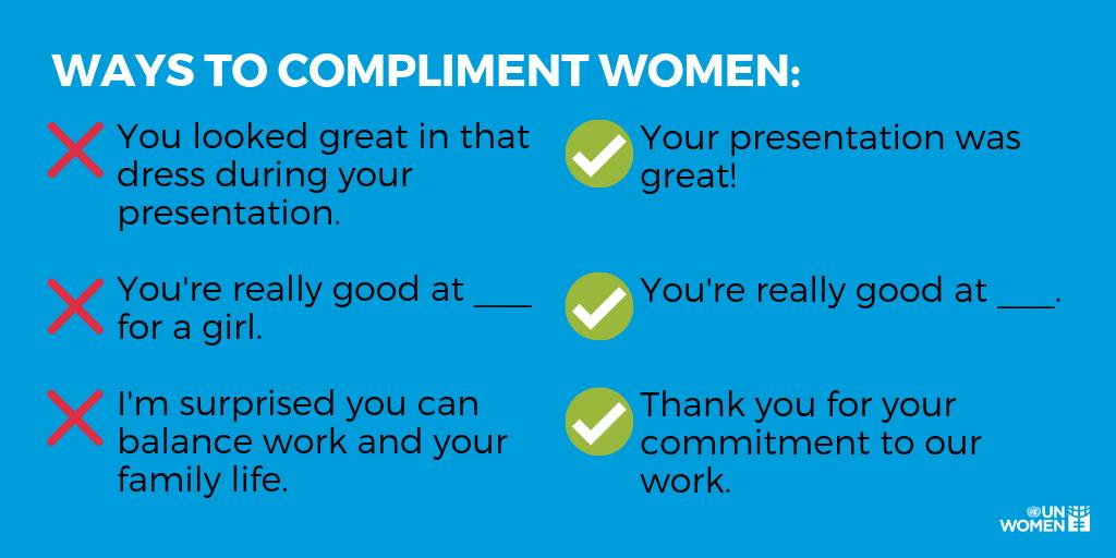 UN_Women's tweet photo. Let's say no to sexist language in the workplace. https://t.co/1PDq77DYMA