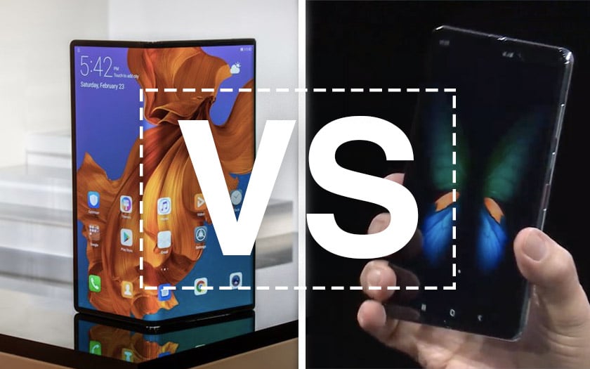 compufirst's tweet photo. A l'occasion du #MWC2019 de Barcelone, le Huawei Mate X vient d’être dévoilé. Huawei Mate X vs Galaxy Fold de Samsung, qui remportera la bataille du smartphone pliable ? https://t.co/gAW8rOEFaZ https://t.co/dfSS06mzss