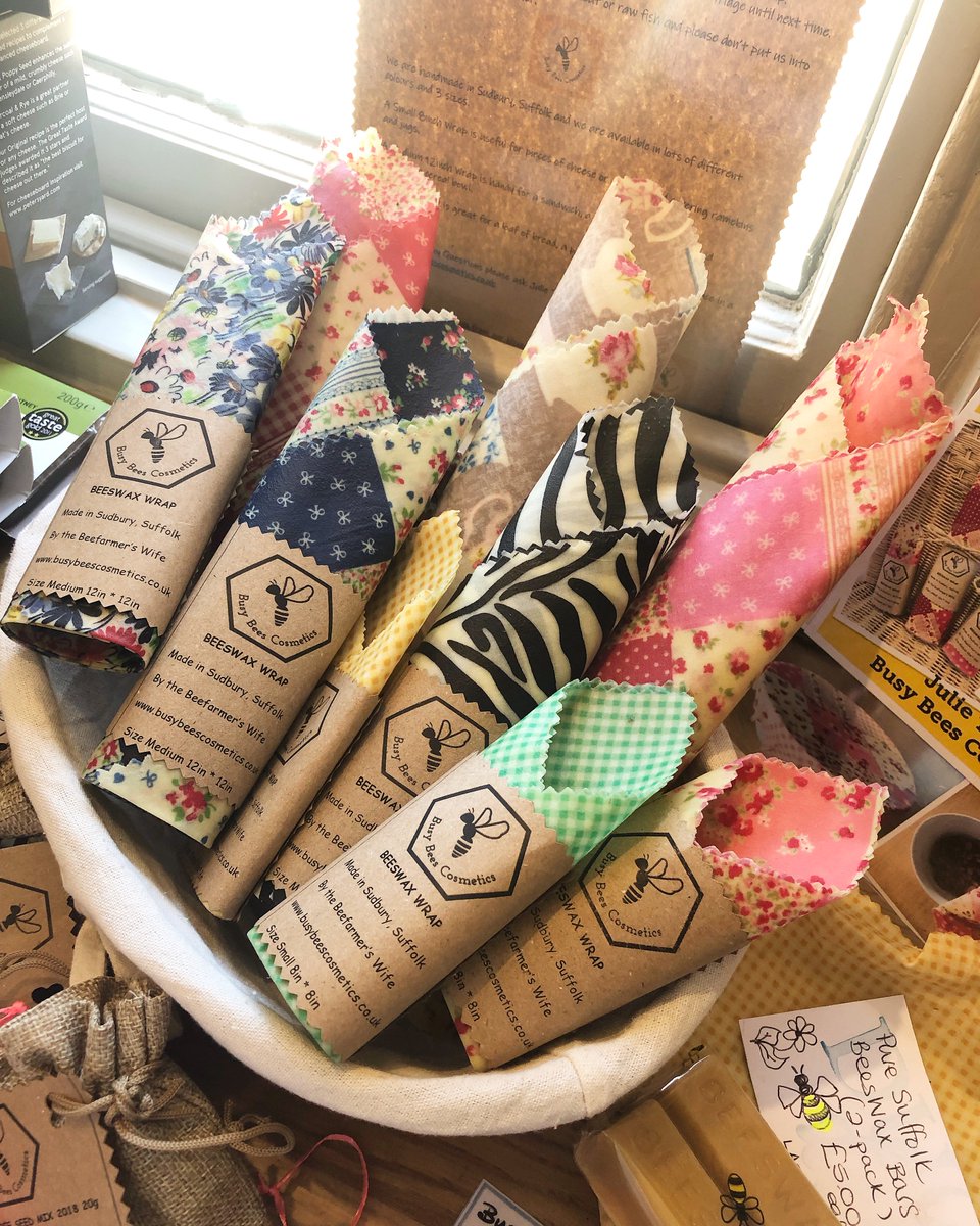 duckdeliLM's tweet photo. We've got some lovely new Spring Beeswax Wraps in stock from our friends at @busy_bees_wax if you're concerned about single use plastic, these are an excellent alternative to cling film. #LongMelford #Suffolk https://t.co/NqDOcj3pft
