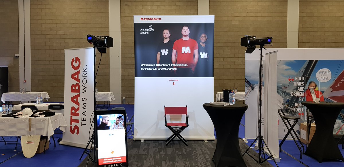 WAYO by MOBIMA = 'Match in heaven' for #jobfair. Pictures were taken in Brussels and Ghent. #mobiledigitalsignage #digitalsignage #batterydriven