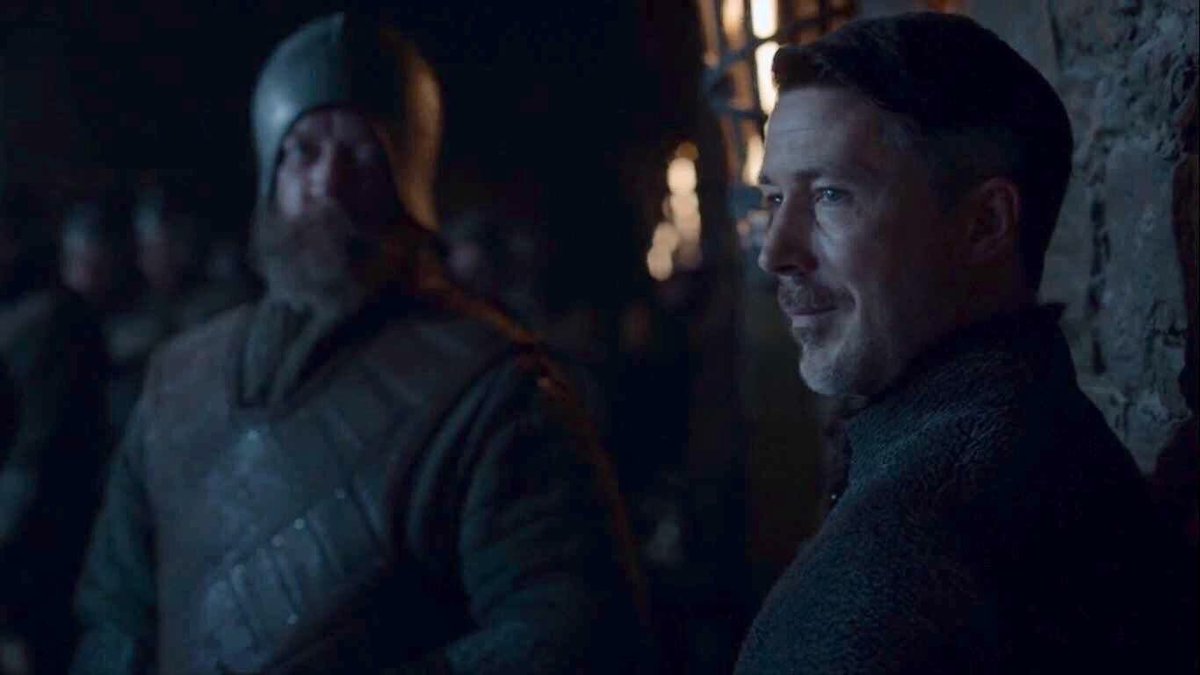 Beside Lord Baelish, just before his death. <a href="/GoT_Tours/">Game of Thrones Tours</a> #thenorthremembers