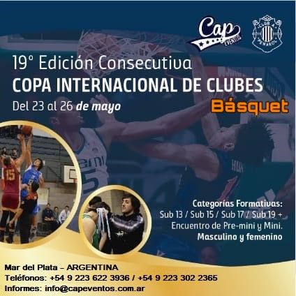 CAPeventos's tweet photo. 19 #CopaDeClubes Básquet Peñarol - Inscribiendo equipos: info@capeventos.com.ar - Participaron importantes equipos de más de 11 países de Latinoamérica.
Fotos de la Edición Anterior:
#Basquet #Baskete #Basket #Basketbol #MarDelPlata https://t.co/Wq9l0qJpD4