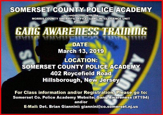 GSTEP_org's tweet photo. Recommended Gang Awareness Training for Police, Corrections, Probation &amp; Parole looking to learn the Fundamentals on Gang Identification, Awareness &amp; Officer Safety. Registration still open through the Somerset Co. Police Academy. #GangTraining https://t.co/UcM1tuRkiO