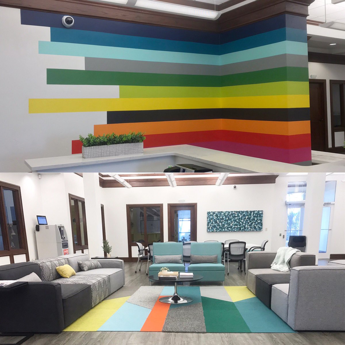 vault_405's tweet photo. Color... Color... and more COLOR! Come check out the enhancements we have made to Vault 405! We’ll see you soon 👋👍 Thanks Modern Whimsy Interiors!! #colorfulspace #coworkingspace #seeyousoon https://t.co/s1Rk5dp6fJ