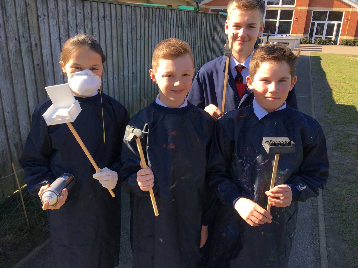BGS_DTDpt's tweet photo. Spraying up the 3D models in preparation for airbrushing next week. A great job done. #bgs_dt https://t.co/q9I1iKGlQd