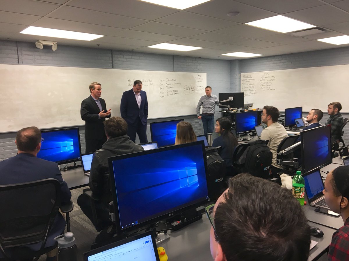 SenJonHusted's tweet image. Lt. Governor @JonHusted is kicking off his workforce tour this morning at @Tech_Elevator, a coding bootcamp and career-tech program. The tour will help state officials learn about workforce efforts that can be replicated to serve more Ohioans.