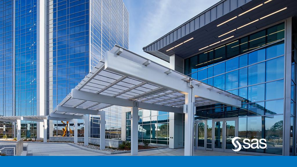 SASsoftware's tweet photo. Come visit our newest building on SAS campus and get on the #RoadToAI. Register here for the #AI Open House: https://t.co/vVXoTWVHBG https://t.co/WXztx1TOxi