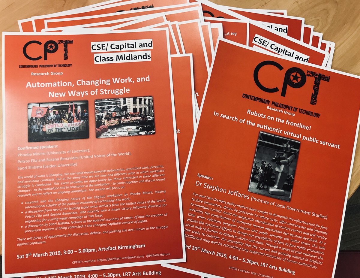 philoftechbrum's tweet photo. We’ve just collected our posters 🎉 

Put @philoftechbrum &amp; @CSEupdates’s events on the 9th and 20th of March in your calendar! #highereducation #work #philoftech #automation #futureofwork https://t.co/9pE911JKfq