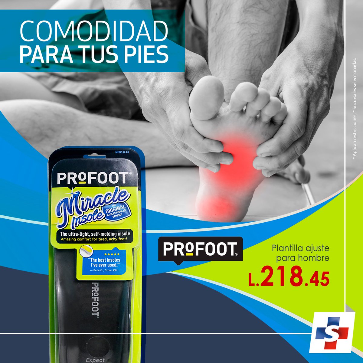 Farmaciasiman's tweet photo. Increíble comodidad para los pies cansados y doloridos, plantilla ultra moldeada para hombres 👣
Busca la ideal para tu dolor de pies, haz clic aquí: https://t.co/u0bMIuy3Vg
#profoot #plantillas #dolores #pies #farmacia #siman https://t.co/BqpsEbgvwq