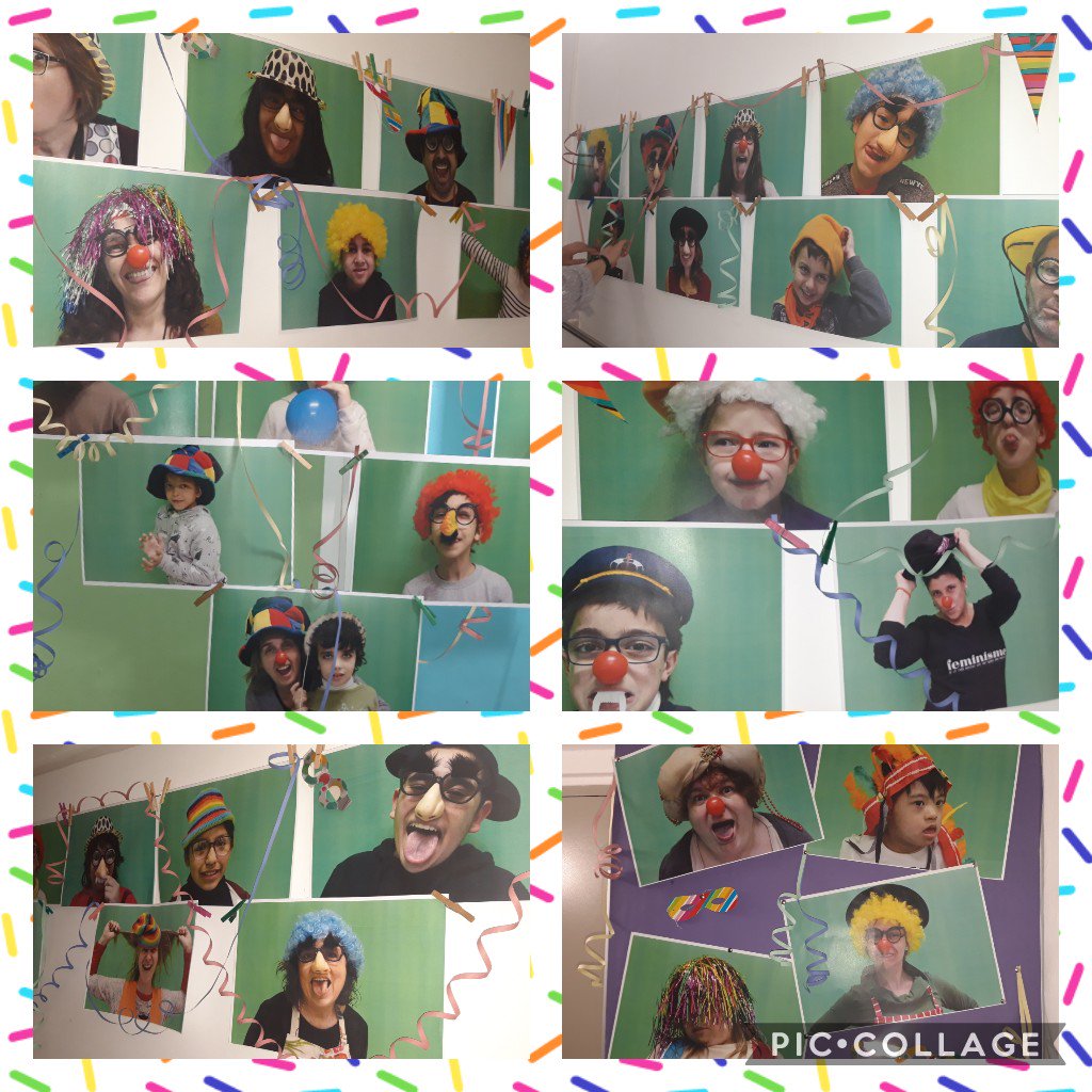 fepmontserratee's tweet photo. "Ara arriba el Carnestoltes, tots sortim a passejar, ens posem una disfressa..."🎶 Els passadissos i les escales ben ambientats!#carnestoltes2019 @escolesFEP https://t.co/U4CzzZcLaw
