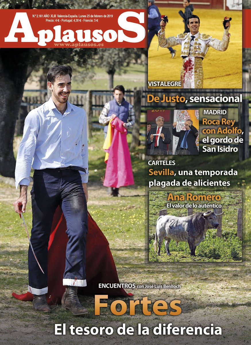 Ya disponible en digital y kioscos la revista de esta semana de <a href="/aplausos/">Aplausos</a> con <a href="/JimenezFortes/">Saúl Jiménez FORTES</a> en portada.  kioskoymas.com/publicacion/po…