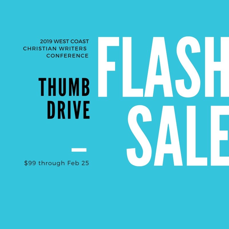 wccwriters's tweet photo. FINAL DAY OF OUR ⚡FLASH SALE!!⚡ Enjoy the 2019 West Coast Christian Writers Conference all year long through digital audio recordings of all 40 workshops and 4 keynote presentations. Order a thumb drive for only $99. (After Monday, Feb 25, the price goes up to $150.) https://t.co/gvYGZtzl8d