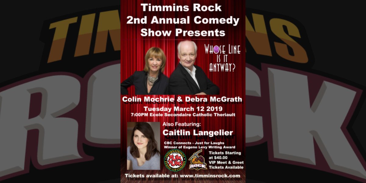 TimminsRock's tweet photo. Tickets are now on sale! 🎤 🎫 Visit https://t.co/S2W6AngcQG. #fundraiser #laughs #rocksupport https://t.co/5hmZ120JKA