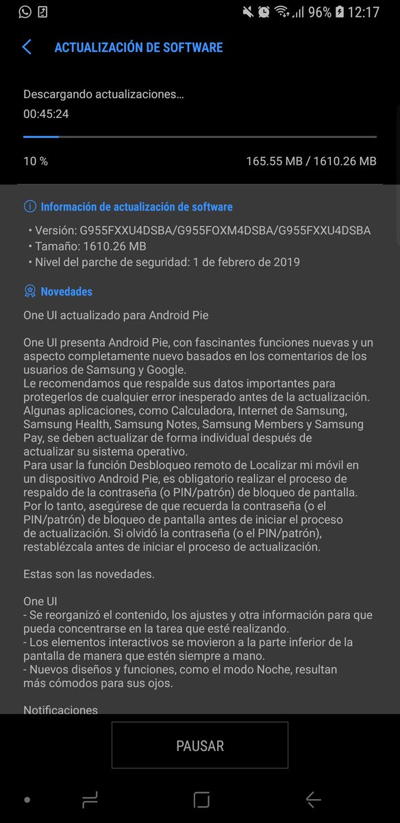 fedemonguillot's tweet photo. @SupraPixel descargando vía OTA en S8 + https://t.co/OxezAio2XH
