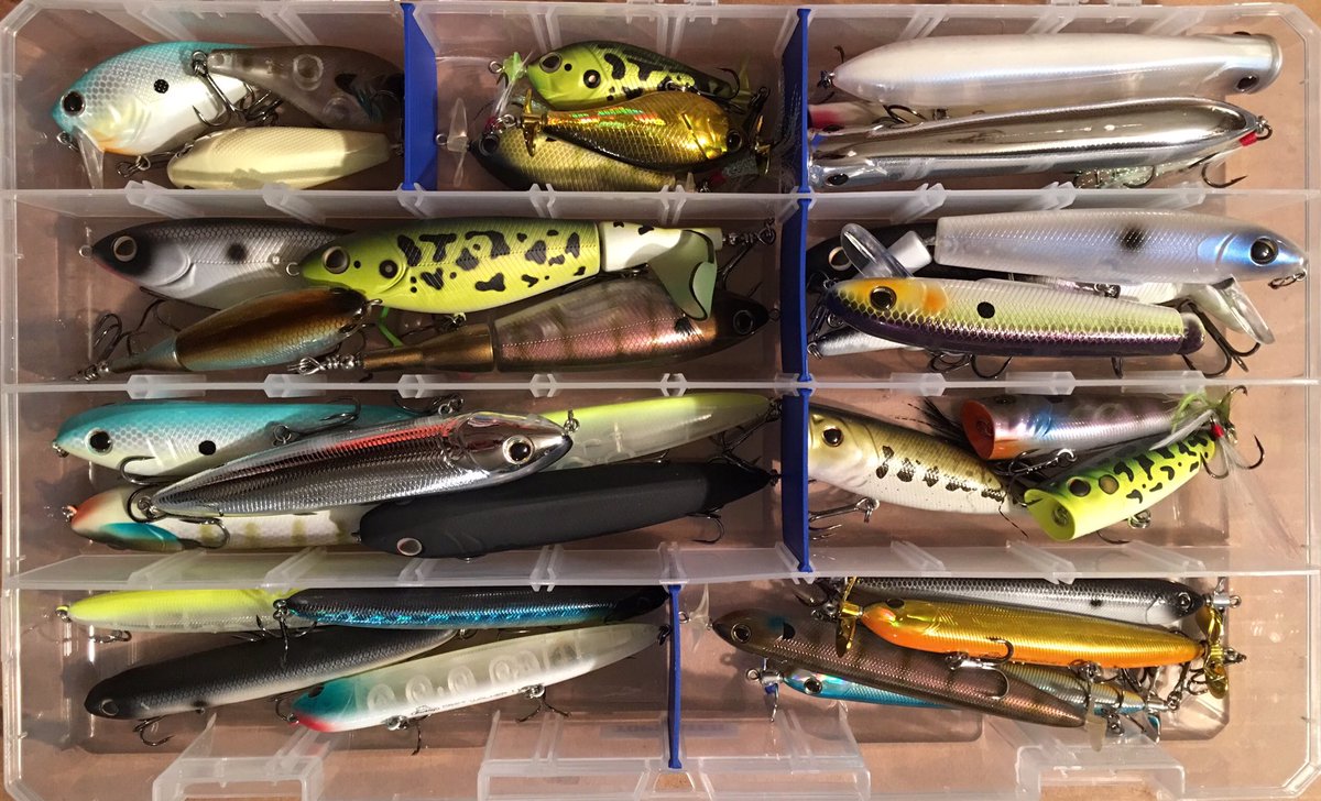 My new @BerkleyFishing topwater box is officially finished and ready for war! I absolutely cannot wait to hit the water with all of these new baits once the ice melts here in Wisconsin. The craftsmanship on each and every one of them is top notch! #CatchMoreFish
