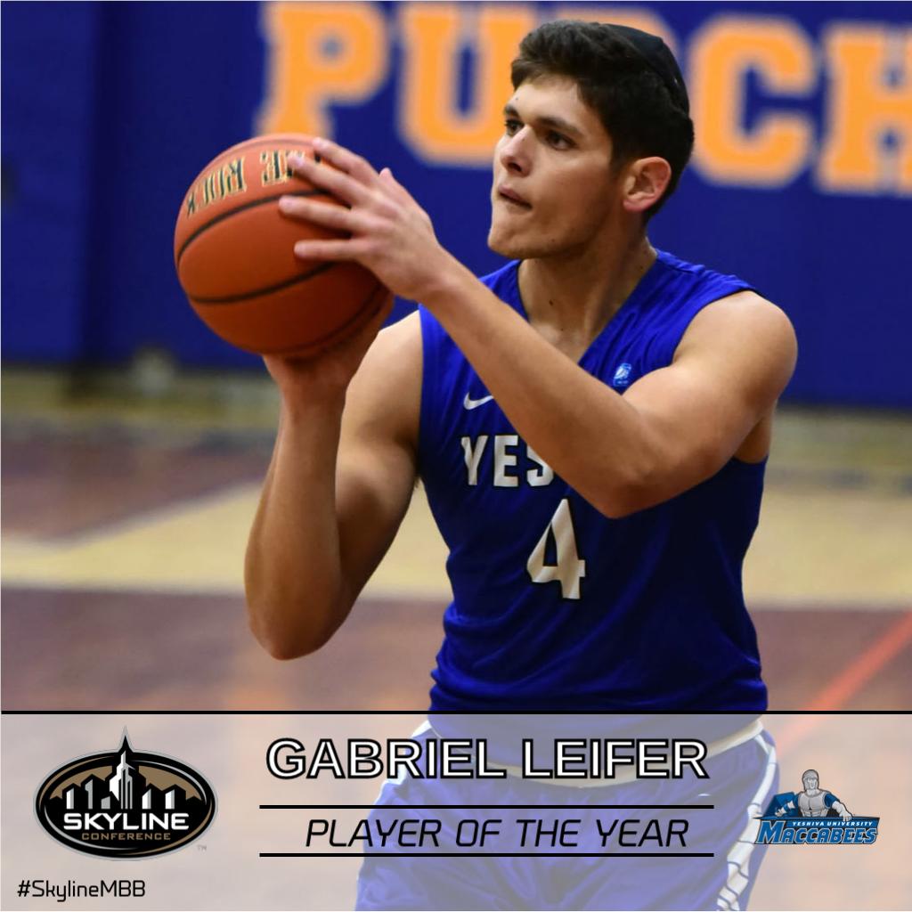 #SkylineMBB Player of the Year is Gabriel Leifer of <a href="/YUathletics/">Yeshiva Maccabees</a> #d3hoops
