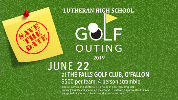 LutheranCougars's tweet photo. Save the Date for the annual LHS Golf Outing on Saturday, June 22! Mark your calendars now for this fun event and start planning your foursome! https://t.co/wRopgcCYJO
